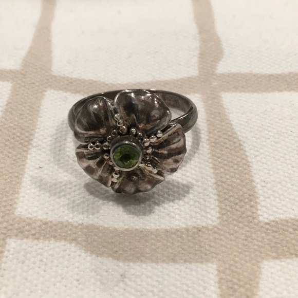 Jewelry - Sterling Silver & Peridot Ring, Size 10